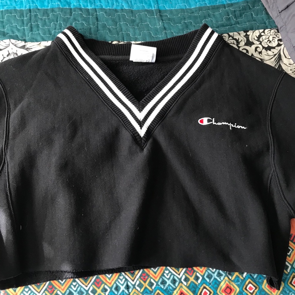 Champion varsity cropped sweater